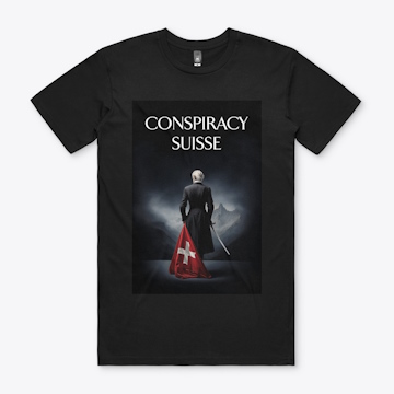 Essential Tee with Conspiracy Suisse cover image imprinted on it