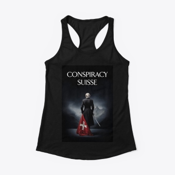 Women Racerback Tank with Conspiracy Suisse cover image imprinted