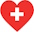 Swiss flag in the shape of a heart